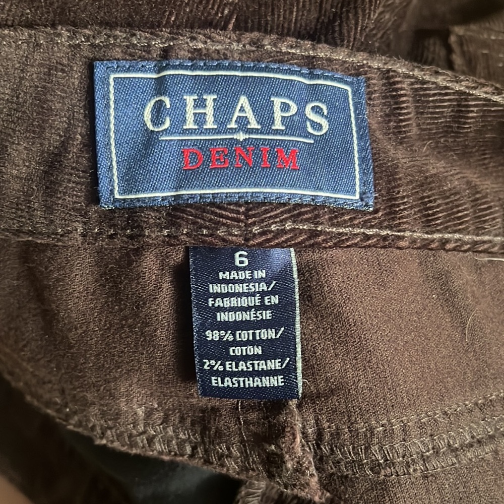 Ralph Lauren Chaps denim women’s brown corduroy pants